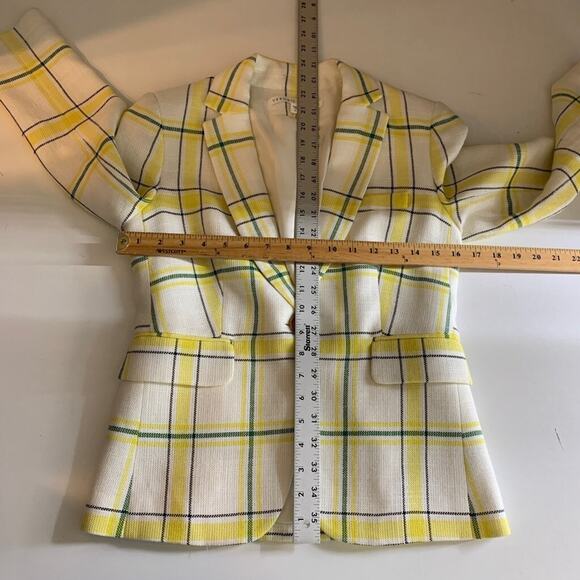 Veronica Beard Blazer Womens 2 Multi School Boy Dickey Plaid One Button Jacket - Picture 10 of 12